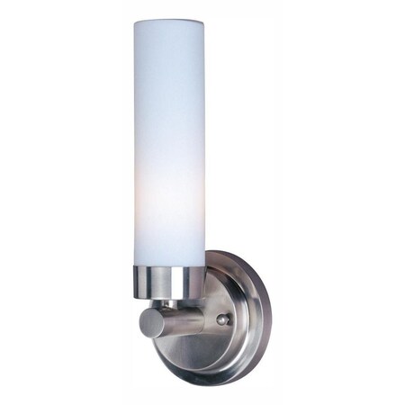 Maxim One Light Satin Nickel White Glass Wall Light 53006WTSN